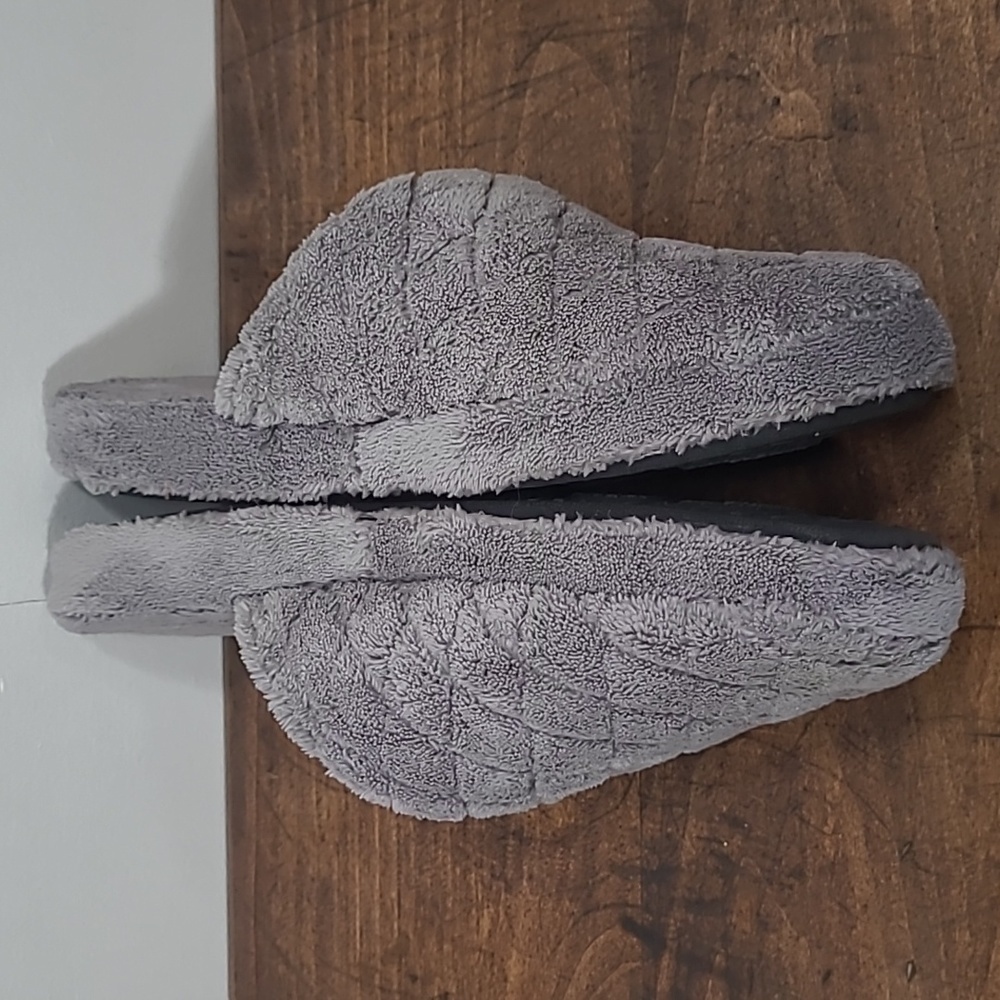 EUC Acorn Classic Spa Grey Quilted Slip On Clog Slipper Women's sz 6.5-7.5 - Picture 7 of 10